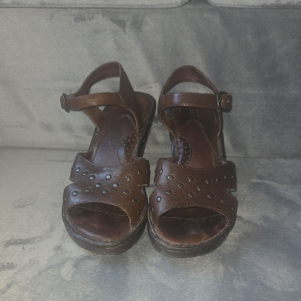 Born Chocolate Brown Women's Heeled Sandals - Picture 2 of 10